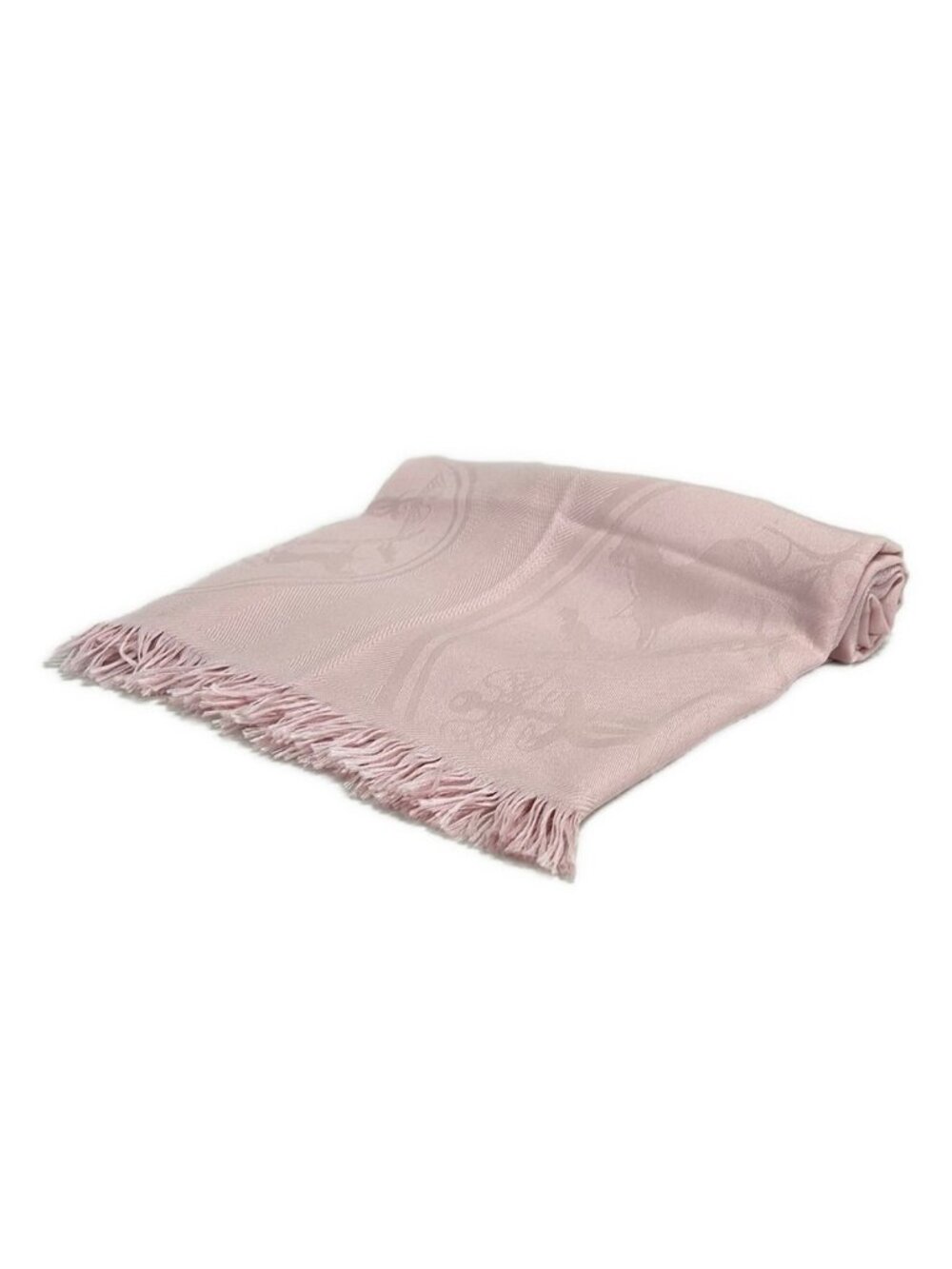 Hermes Scarf Light Pink Cashmere Silk